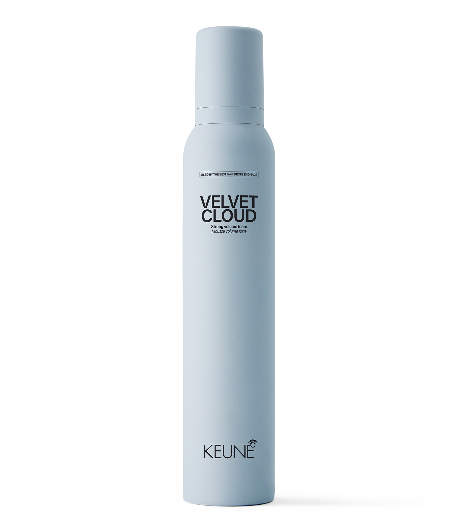 Keune Velvet Cloud: Volumenschaum für beeindruckendes Volumen, nährt und schützt das Haar. Ideal für tägliches Haarstyling mit Hitzeschutz bis 230°C.